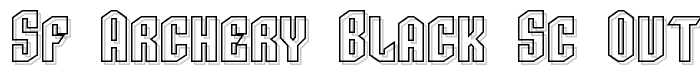 SF Archery Black SC Outline font